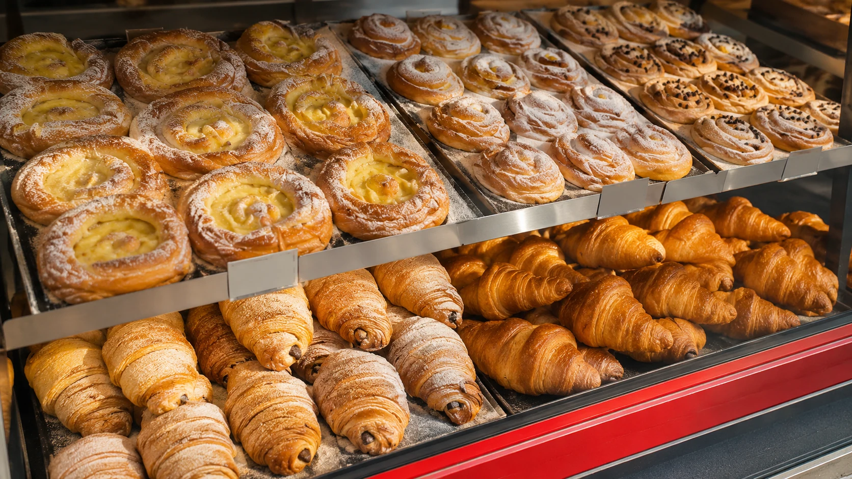 Forn Mistral Sant Antoni Barcelona croissants and pastries in a bakery case